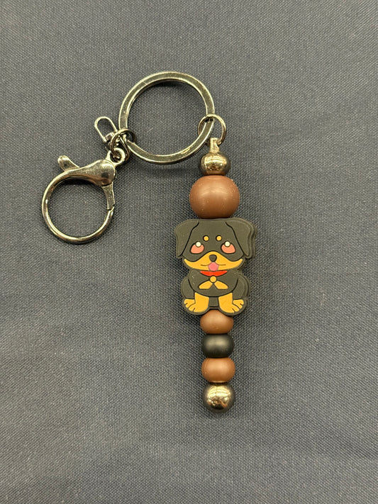 Porte-clé Rottweiler Noir